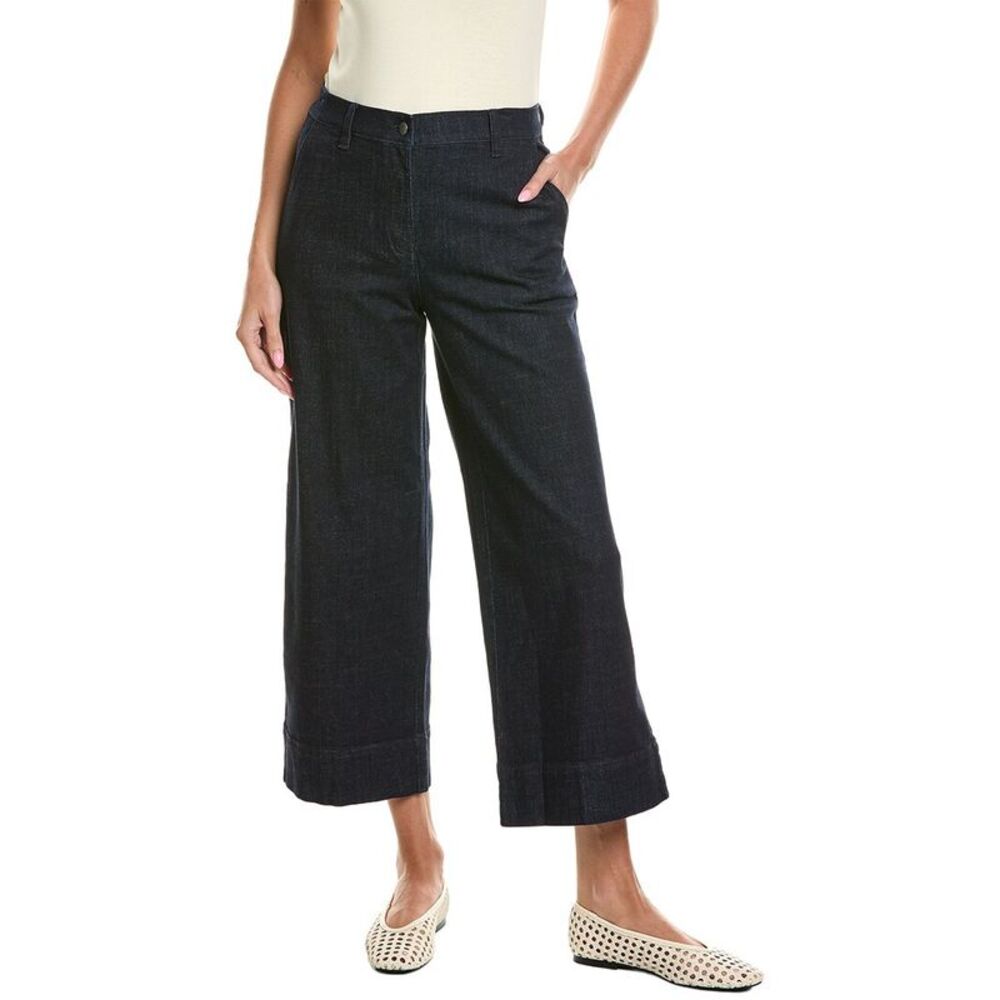 Eileen Fisher Womens  Wide Ankle Pant, Blue